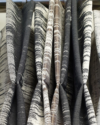 Double pencil pleat curtains